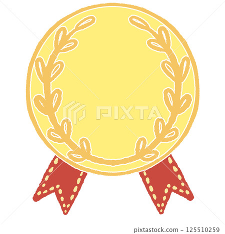 Laurel red ribbon illustration Laurel red ribbon illustration 125510259