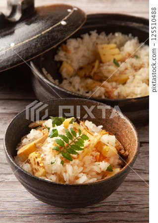 Grilled bamboo shoot rice Grilled bamboo shoot rice 125510488
