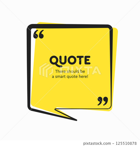 Speech bubble. Space for quote text, frame message Speech bubble. Space for quote text, frame message 125510878