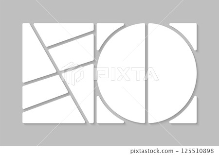 Template collage of eight frames, images, photo 125510898