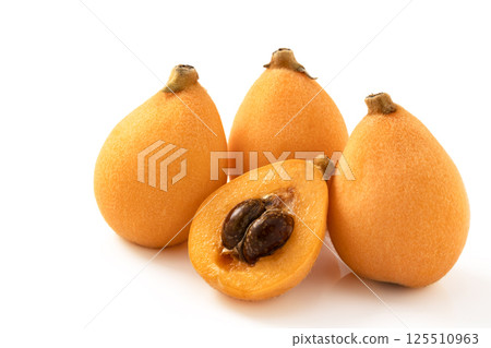 Loquat on a white background Loquat on a white background 125510963