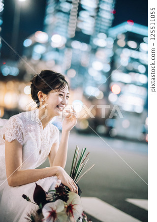東京車站前寫真,女模特兒 東京車站前寫真,女模特兒 125511055