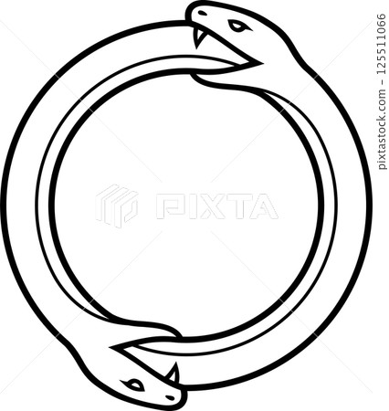 Ouroboros double snake symbol 125511066