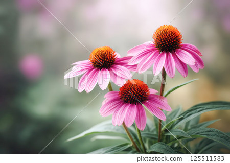 Purple echinacea flowers on soft blurred background, known for boosting immune function, fighting infections, reducing inflammation, and promoting respiratory health. Purple echinacea flowers on soft blurred background, known for boosting immune function, fighting infections, reducing inflammation, and promoting respiratory health. 125511583