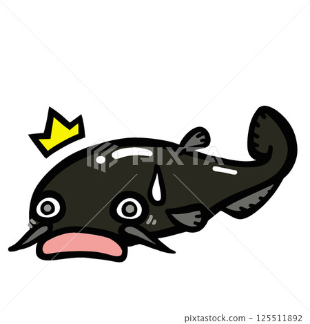簡單的鯰魚插圖 簡單的鯰魚插圖 125511892