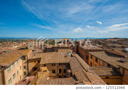 Panoramic View of Siena, Italy 125512066