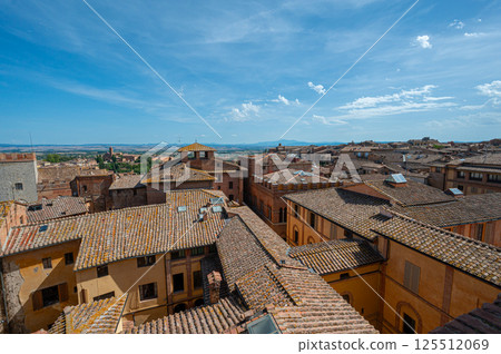 Panoramic View of Siena, Italy 125512069