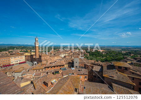 Panoramic View of Siena, Italy 125512076