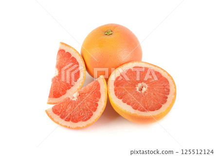 Grapefruit fruit isolated on white. Grapefruit fruit isolated on white. 125512124