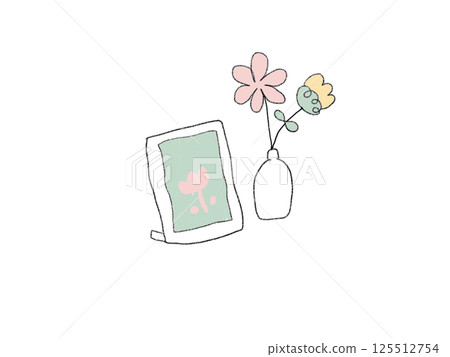 Flower and picture stand 125512754