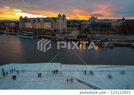 Oslo Opera House at Twilight, Norway 125512931