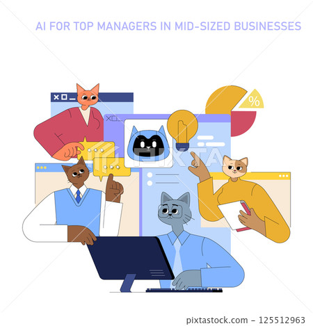 AI for top managers in mid-sized businesses enhances decision-making through data analysis. It supports strategic planning, optimizes operations, and informs innovative solutions for growth. 125512963