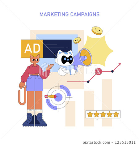 Boost your marketing strategy by incorporating vibrant visuals and playful characters to create effective campaigns Boost your marketing strategy by incorporating vibrant visuals and playful characters to create effective campaigns 125513011