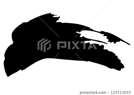 Japanese-style material: Dynamic brush-drawn line illustration set, vector 125513033