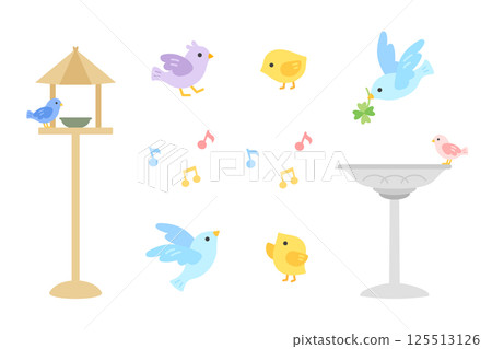 Illustration set of birds Illustration set of birds 125513126