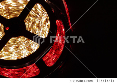 LED strip roll with red and white lights LED strip roll with red and white lights 125513213