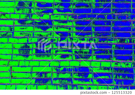 Brickwork painted with red paint, red brick background. Changed color scheme. 125513320