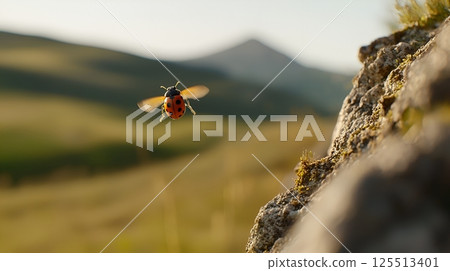 a black orange spider with a beetle on the rock a black orange spider with a beetle on the rock 125513401