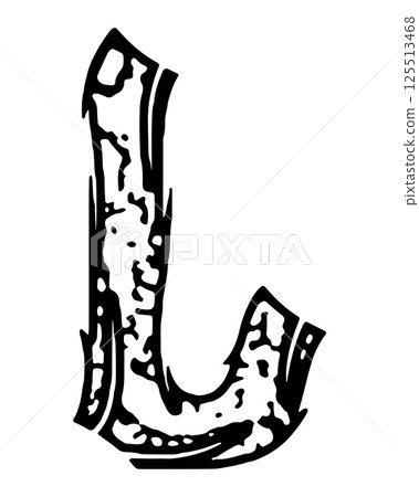 Grungy vector font. Art lettering. Grungy vector font. Art lettering. 125513468