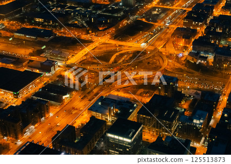 Chicago. Cityscape image of Chicago downtown during twilight blue hour. Chicago. Cityscape image of Chicago downtown during twilight blue hour. 125513873