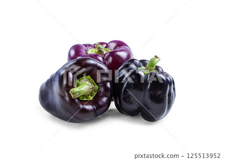 assortment, purple and black pepper , on a white background, isolate, 125513952