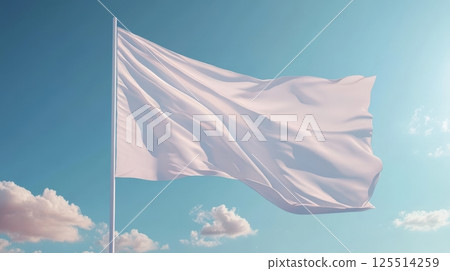 Flag Banner Mockup For Your Design 125514259