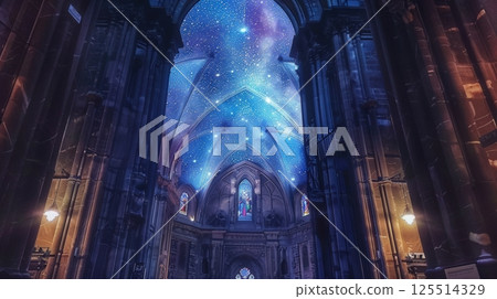 Experience the magical Cathedral with ethereal lighting and a breathtaking atmosphere 125514329