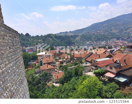 Panoramic view from old castle over Travnik, Bosnia and Herzegovina Panoramic view from old castle over Travnik, Bosnia and Herzegovina 125515564