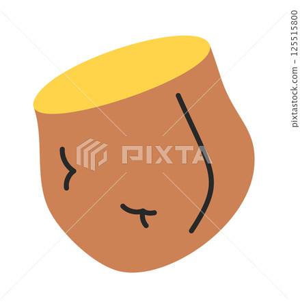 Halved potato vegetable hand drawn Halved potato vegetable hand drawn 125515800