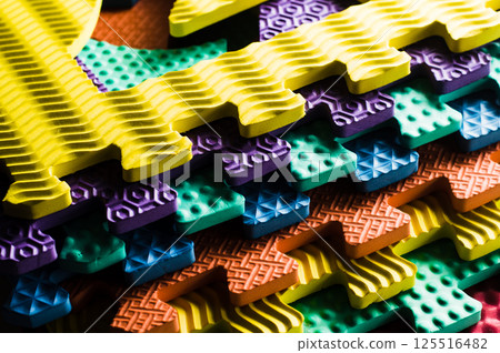 ChiChildren's educational mat-puzzle Mosaic Numbers.  125516482