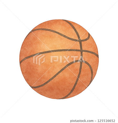 簡單的籃球插畫（運動和生活用品） 125516652