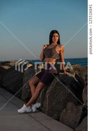 fitness, rocks, women 125516841