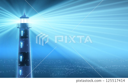 Lighthouse. Guiding light, beacon of hope, lighthouse guide, safe harbor, steady guidance. 125517414