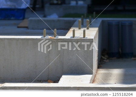 Concrete foundation of the house 125518204