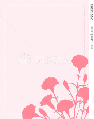 Simple carnation illustration card 125518363