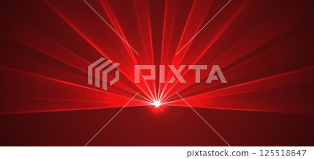 Red lasers background., glowing rays or neon beams, bright futuristic backdrop.. 125518647
