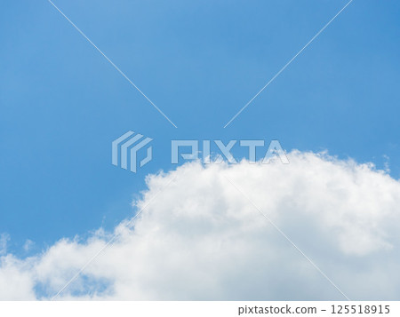 From the mountains in April: Close-up of the sky and fluffy clouds 16 125518915