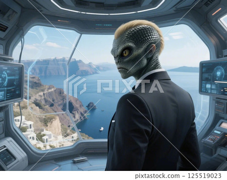 View from a UFO, Santorini 125519023