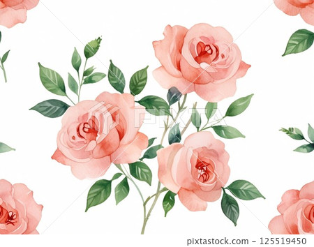 玫瑰插圖1 |柔和的水彩花卉插圖 |適合春夏季節的花卉藝術 玫瑰插圖1 |柔和的水彩花卉插圖 |適合春夏季節的花卉藝術 125519450