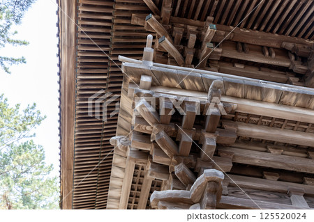 日枝神社隨神門屋頂的樑和椽子 日枝神社隨神門屋頂的樑和椽子 125520024