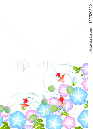 金魚夏季水彩日本圖案背景 125520210