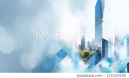 A futuristic cityscape with shining skyscrapers 125520556