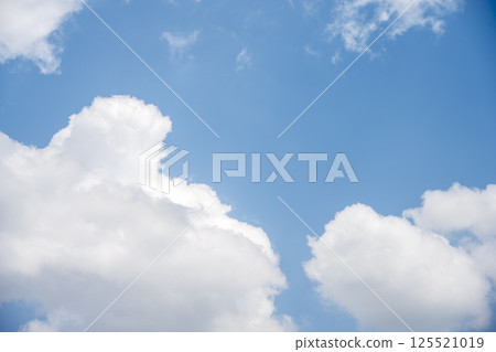 Spring sky Spring sky Blue sky Sky only Yamanashi Prefecture April Material 125521019