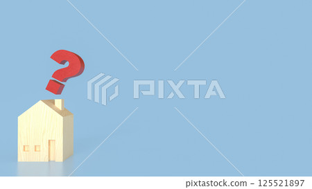 The House and question mark for real estate or property concept 3d rendering. 125521897