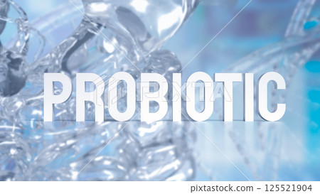 The Probiotic text on sci background for health concept 3d Rendering. 125521904