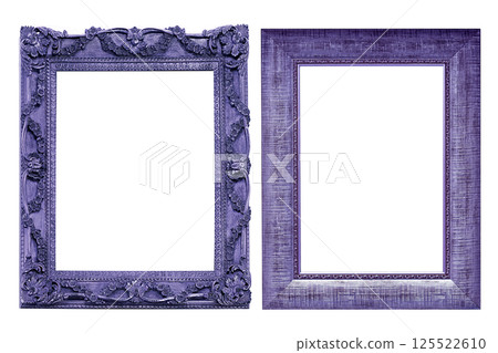 collection Purple vintage picture frame isolated 125522610