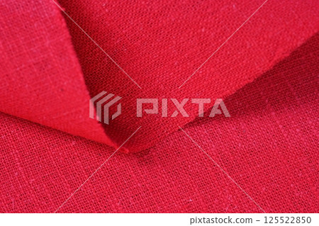 red hemp viscose natural fabric cloth color, sackcloth rough texture of textile fashion 125522850
