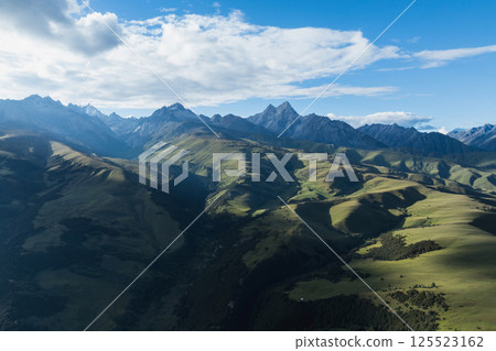 Beautiful high altitude mountains in Sichuan, China 125523162