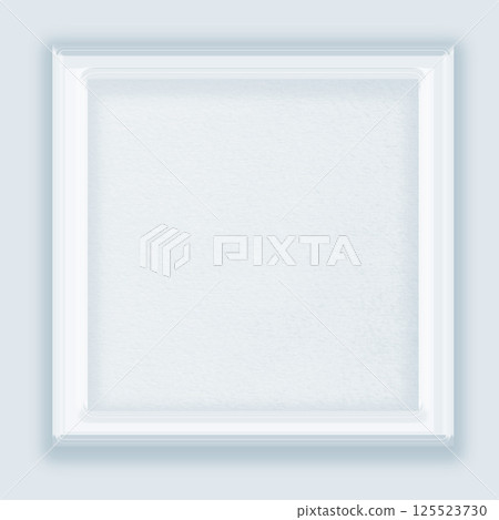 White picture frame mockup material illustration background blue gray color White picture frame mockup material illustration background blue gray color 125523730