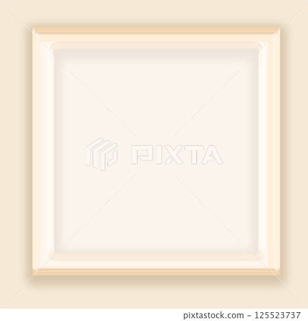 Natural white wood style photo frame mockup material Japanese modern square illustration background beige natural Natural white wood style photo frame mockup material Japanese modern square illustration background beige natural 125523737